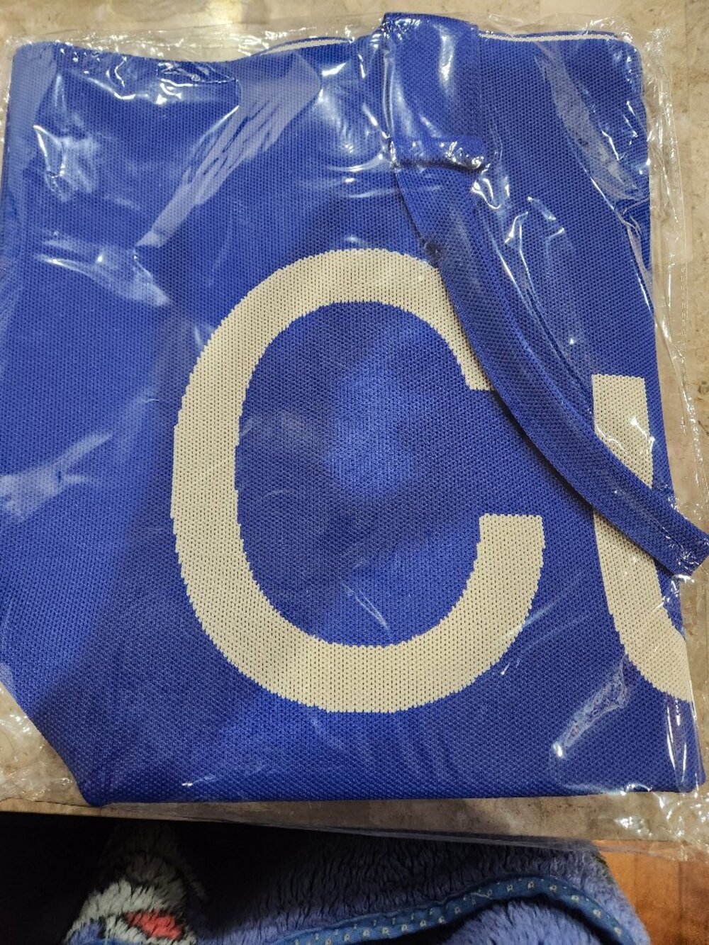 Curves Knit Tote (Sapphire)